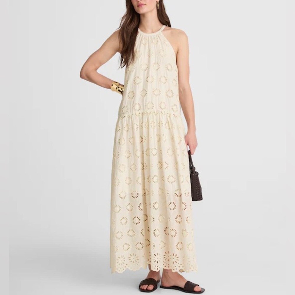 Madewell Embroidered Drop-Waist Maxi Dress Size XS